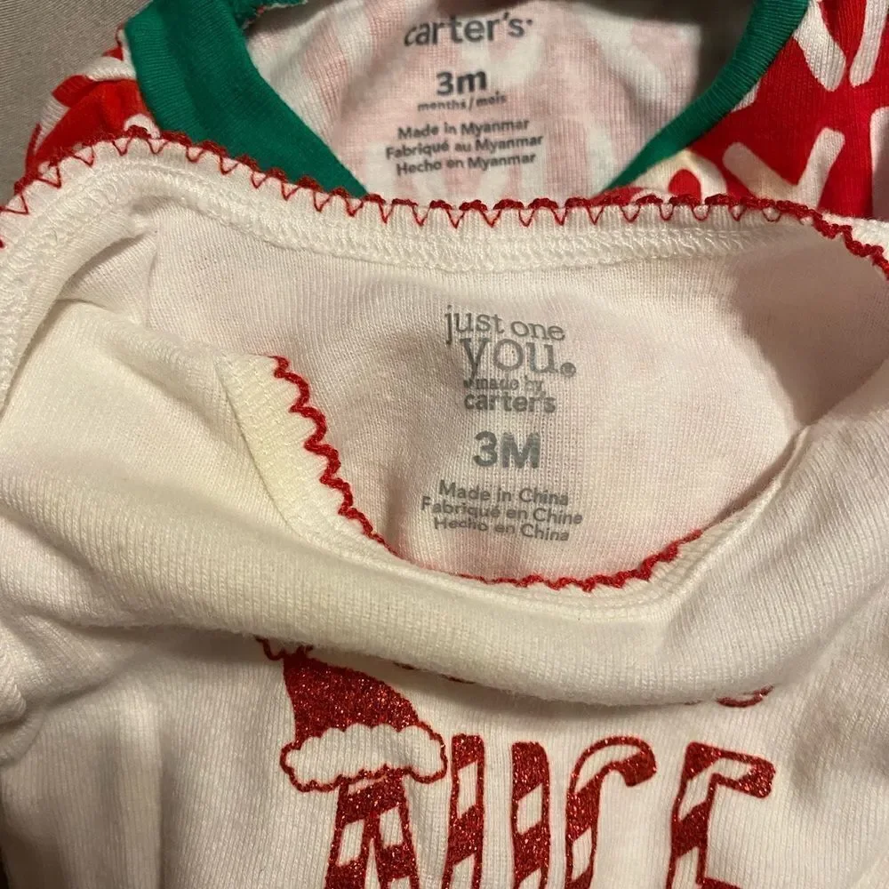 Bundle Christmas Holiday Outfits 0-3M and 3M
